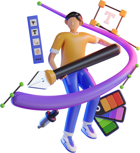 Graphic Designer 3D Illustration